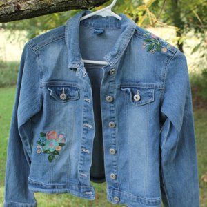 Arizona Jean Co Girls' Embellished Jean Jacket